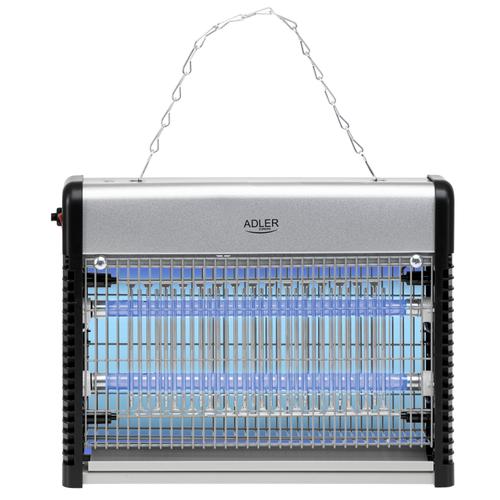 Lampa LED anti insecte Adler AD 7940, 9 W, Doua lampi LED T5 F, 10.000 ore (Inox)