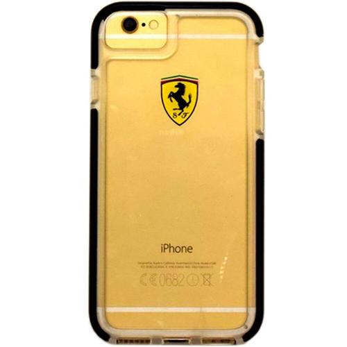Husa Protectie Spate Ferrari Hardcase, pentru Apple iPhone 7 (Negru/Transparent)