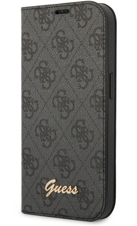 Husa Book Cover Guess 4G Metal Camera Outline Book pentru Apple iPhone 14 (Negru)