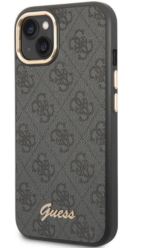 Protectie Spate Guess 4G Metal Camera Outline pentru Apple iPhone 14 Plus (Negru)