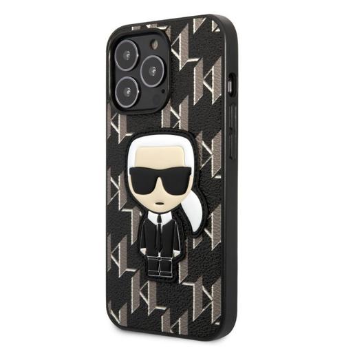 Protectie Spate Karl Lagerfeld Monogram Ikonik pentru Apple iPhone 13 Pro (Negru)