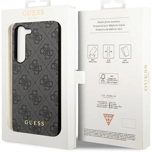 Husa Protectie Spate Guess 4G Charms GUHCSA35GF4GGR pentru Samsung Galaxy A35 5G (Gri)