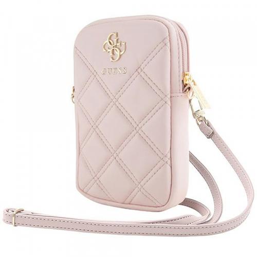 Geanta Universala pentru Telefon, Guess, Quilted 4G, Roz