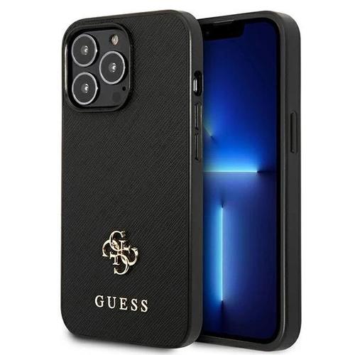 Carcasa Guess Hardcase Saffiano 4G Small Metal Logo pentru iPhone 13 Pro / 13, Negru