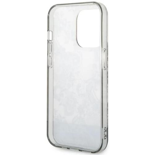 Husa Protectie Spate Guess Porcelain Collection pentru Apple iPhone 14 Pro (Gri)