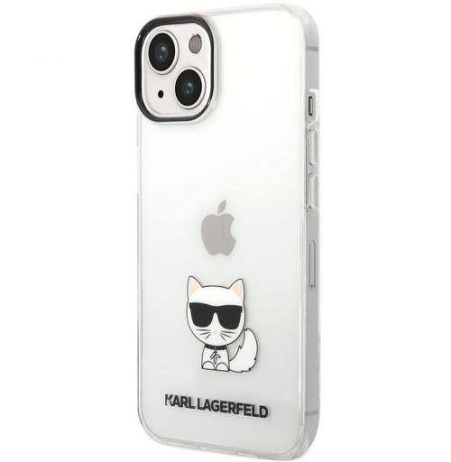 Protectie Spate Karl Lagerfeld Choupette Logo pentru Apple iPhone 14 Plus (Transparent)