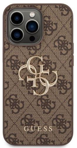 Husa Protectie Spate Guess 4G pentru iPhone 14 Pro Max (Maro)