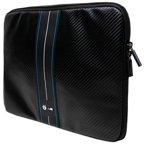 Husa Laptop BMW BMCS14COMSCAKL, 14 inch Carbon Blue Stripes (Negru)