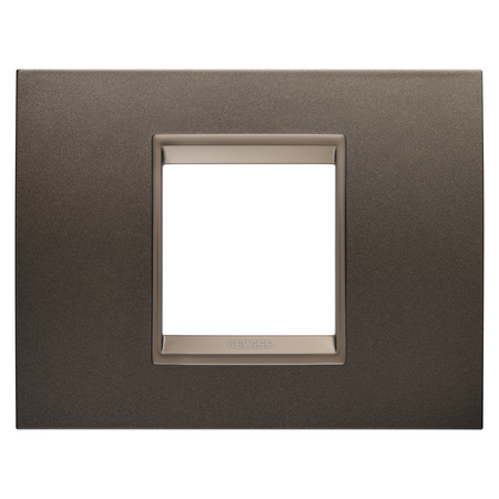 PLACA LUX - IN METAL - 2 MODULE - MARO ANODIC - CADRU INTERIOR BRONZ MAT ÎNCHIS - CHORUSMART