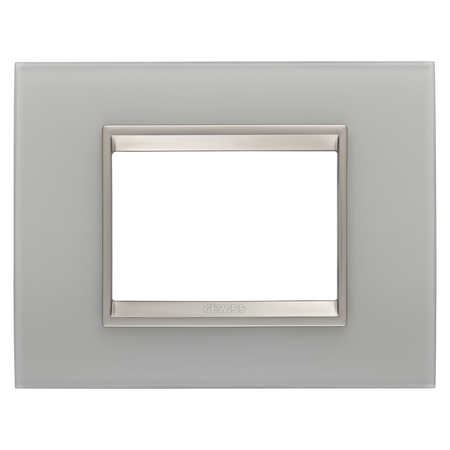 PLACA LUX - ÎN STICLA - 3 MODULE - REFLEXIE NATURALA - CADRU INTERIOR BRONZ DESCHIS MAT - CHORUSMART