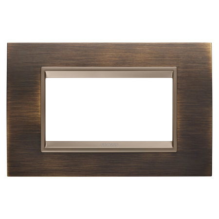 PLACA LUX - IN METAL - 4 MODULE - ALAMA ANTICA - CADRU INTERIOR BRONZ MAT ÎNCHIS - CHORUSMART