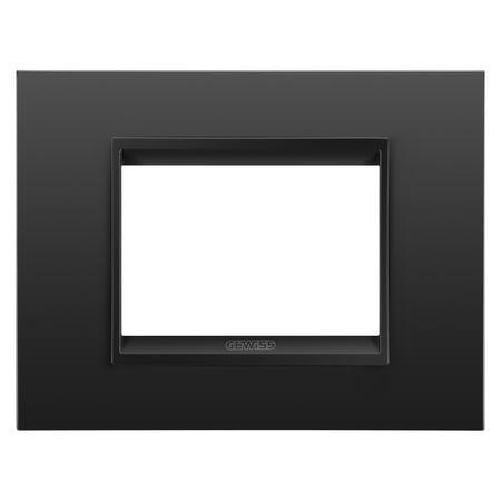 PLACA LUX - IN METAL - 3 MODULE - NEGRU SATINAT MONOCROM - CHORUSMART