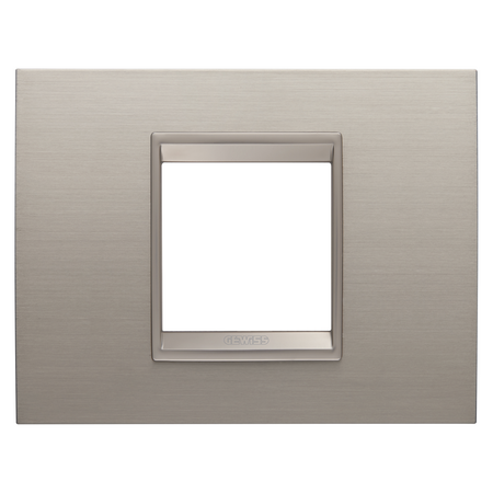 PLACA LUX - IN METAL - 2 MODULE - ALUMINIU PERIAT - CADRU INTERIOR BRONZ MAT - CHORUSMART