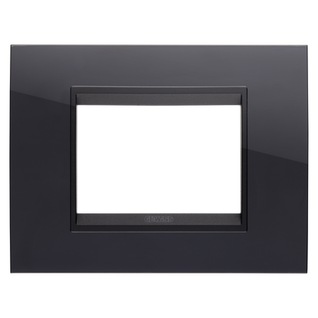 PLACA LUX - ÎN TEHNOPOLIMER - 3 MODULE - NEGRU TONER LAVY - CADRU INTERIOR NEGRU MAT - CHORUSMART