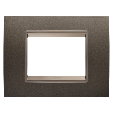 PLACA LUX - IN METAL - 3 MODULE - MARO ANODIC - CADRU INTERIOR BRONZ MAT ÎNCHIS - CHORUSMART
