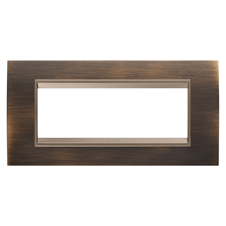 PLACA LUX - IN METAL - 6 MODULE - ALAMA ANTICA - CADRU INTERIOR BRONZ MAT ÎNCHIS - CHORUSMART