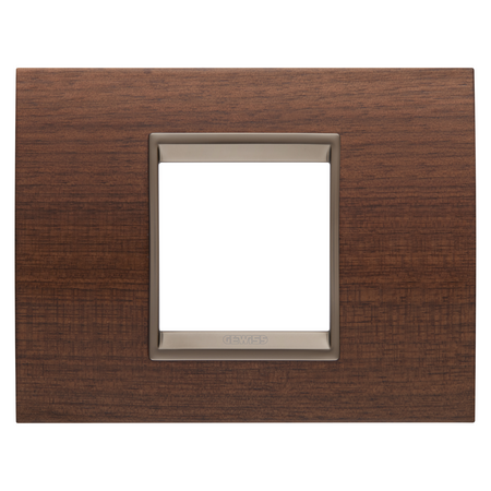 PLACA LUX - DIN LEMN - 2 MODULE - NUC - CADRU INTERIOR BRONZ MAT ÎNCHIS - CHORUSMART
