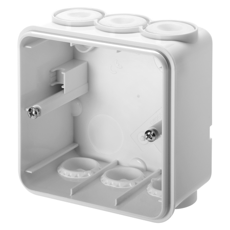 DOZA CU MONTARE PE SUPRAFATA - PENTRU PRIZA CU PROTECTIE DIFERENTIALA RCD - CULOARE ALBA