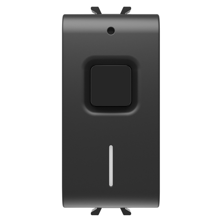 Dispozitiv de ACTIONARE COMUTATOR CONECTAT CU MASURARE ENERGIE - 100-240 V c.a. 50/60 Hz - NO 16A (AC1) 240 V c.a. - 1 MODUL - NEGRU SATINAT - CHORUSMART