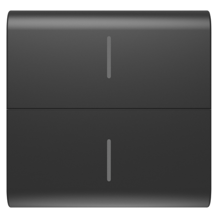 BUTON ÎNLOCUIBIL PENTRU BUTON CONECTAT ECO - 2 MODULE - NEGRU SATINAT - CHORUSMART