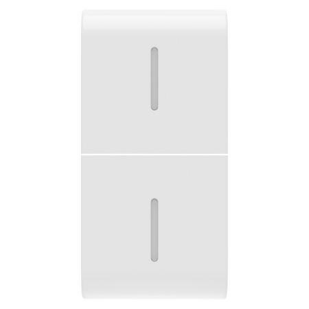 BUTON ÎNLOCUIBIL PENTRU COMENZI AXIALE - CU 2 DIFUZOARE - 1 MODUL - ALB LUCIOS - CHORUSMART