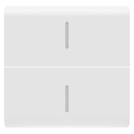 BUTON ÎNLOCUIBIL PENTRU COMENZI AXIALE - CU 2 DIFUZOARE - 2 MODULE - ALB LUCIOS - CHORUSMART