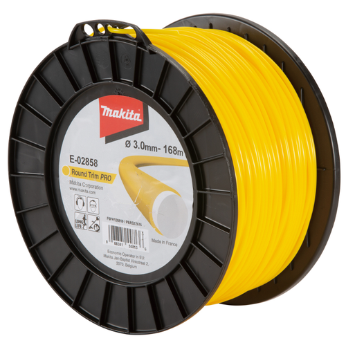 Fir nylon Makita E-02858, 3.0 mm x 168 m (Galben)