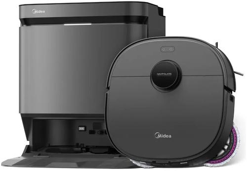 Aspirator robot Midea V15, 16200Pa, Autonomie 200 minute, Rezervor deseuri statie 3 l, Navigare cu LiDAR, IntelliView™ AI (Negru)