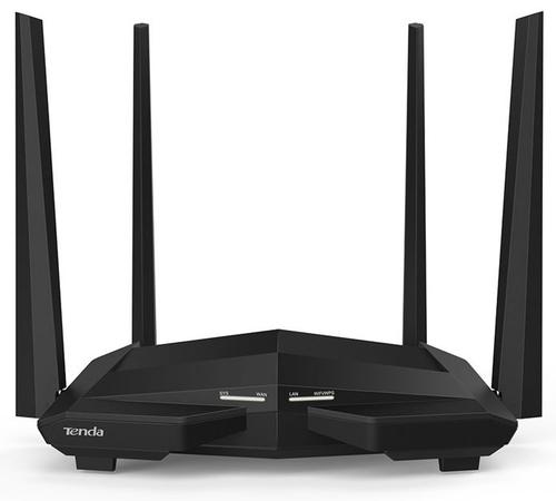 Router Wireless Tenda AC10, Gigabit, Dual Band, 1200 Mbps, 4 Antene externe (Negru)