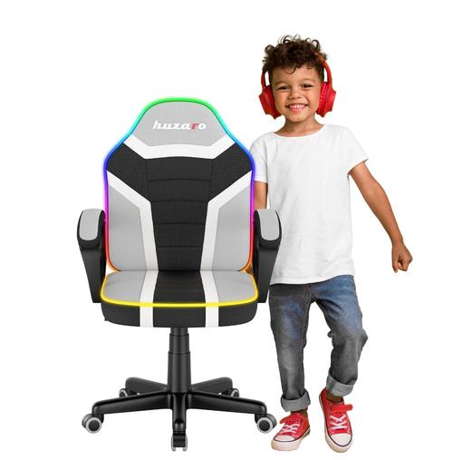 Scaun Gaming pentru copii Huzaro Ranger 1.0 RGB (Negru/Gri)
