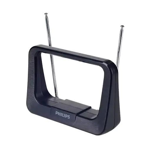 Antena de interior cu amplificare, 28dB, cablu coaxial 1,8m, 75 Ohm, filtru 3G/4G , DVB-T/T2 ready
