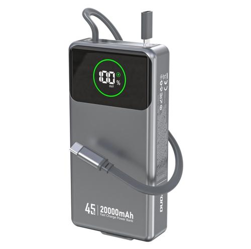 Baterie Externa Dudao K31 Pro, 20000mAh, 45W, QC + PD, 1 x USB-A - 2 x USB-C (Gri)