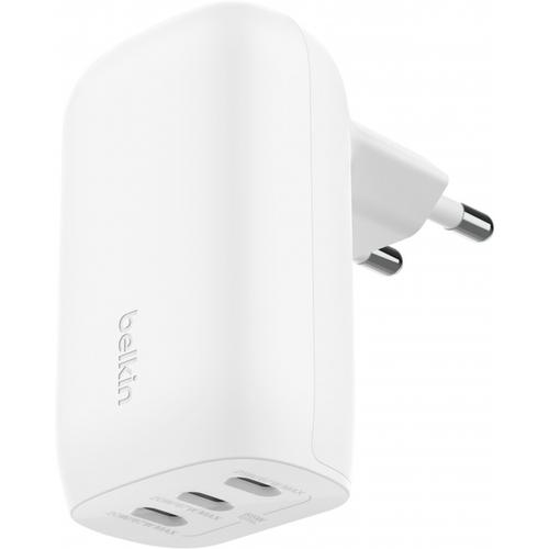 Incarcator Retea Belkin BoostCharge, 67W, 3A, 3 x USB-C, WCC002vfWH (Alb)