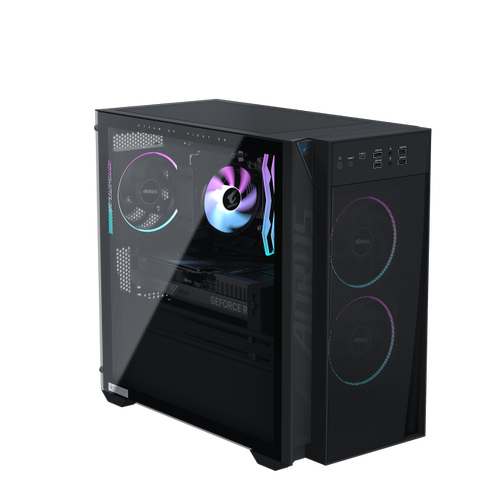 Calculator Sistem PC Gaming GIGABYTE AORUS PRIME 3 AP351, AMD Ryzen 7 9700X, 16GB DDR5, SSD 1TB, NVIDIA GeForce RTX 5060 WINDFORCE MAX OC 8GB, Windows 11 Home, ARGB (Negru)