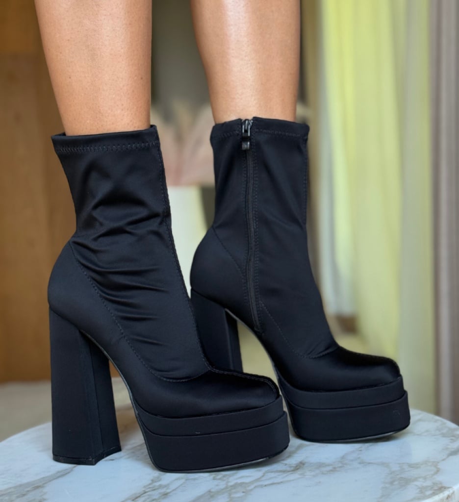Botine dama Platona Negre