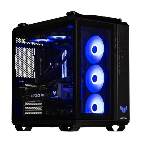 Calculator Sistem PC Gaming Actina  KOMACNGIP0182 Midi Tower Powered by ASUS, Procesor AMD Ryzen™ 7 9800X3D, 8 cores, 4.7GHz, 96 MB L3, 32GB DDR5, 2TB SSD, NVIDIA GeForce RTX 5080 16GB GDDR7, DLSS 4, Wi-Fi, Bluetooth, No OS (Negru)