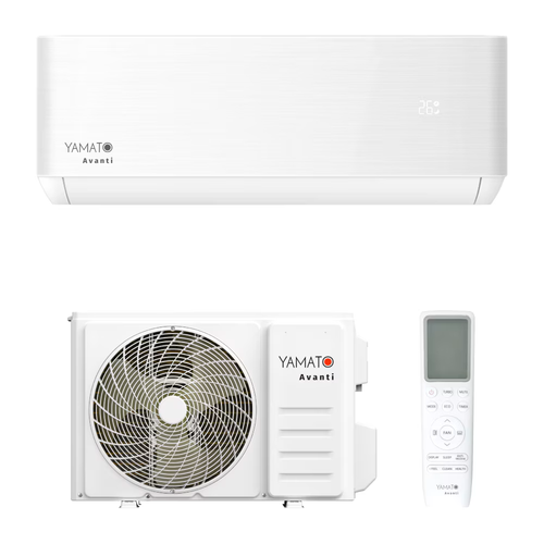 Aparat de aer conditionat Yamato Avanti R32 YW09T3N, 9000 BTU, Inverter, Clasa A++/A+, Rapid Cooling/Heating, Ventilator cu 7 viteze, Wi-Fi, Kit instalare inclus (Alb)