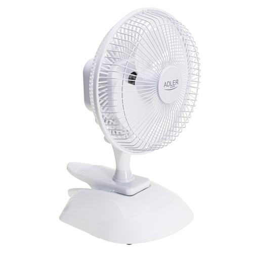 Ventilator de birou Adler AD7317, 30 W, 7 m3/h, 2 viteze (Alb)