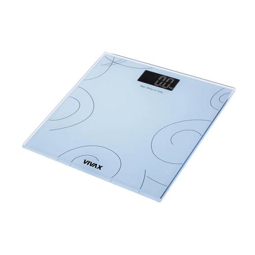 Cantar pentru baie Vivax PS-158W, 180 Kg, sticla, Albastru