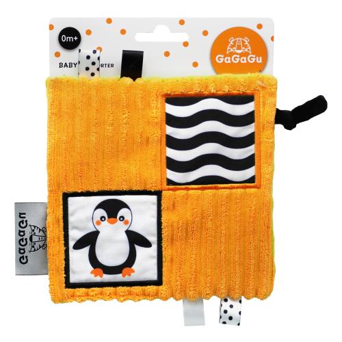Jucarie senzoriala GaGaGu - Pinguin si raton, 15 cm