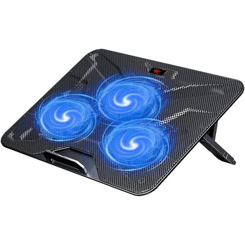 Cooler laptop ajustabil HAVIT F2067, max. 18.3inch, 3 ventilatoare 125mm, Dual USB, 28db, Flux aer ajustabil, Reglabil pe inaltime, Negru