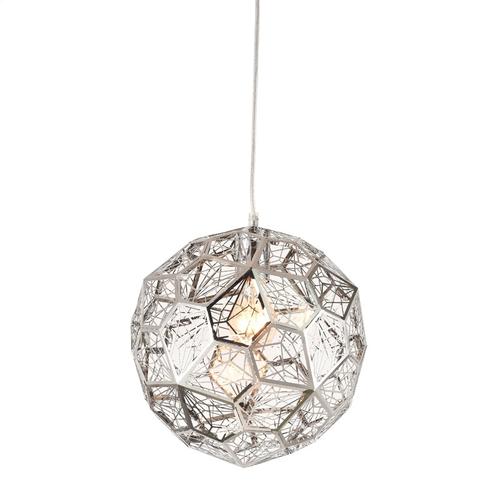 Lampa suspendata Platinet PPL06CH ORION, 40W, E27, 120 cm, 30x30 cm, argintiu