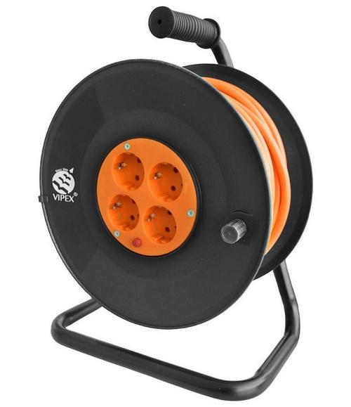 Prelungitor Vipex PS25-T40, 3X2.5MM, 4 prize, 40 m (Negru/Portocaliu)