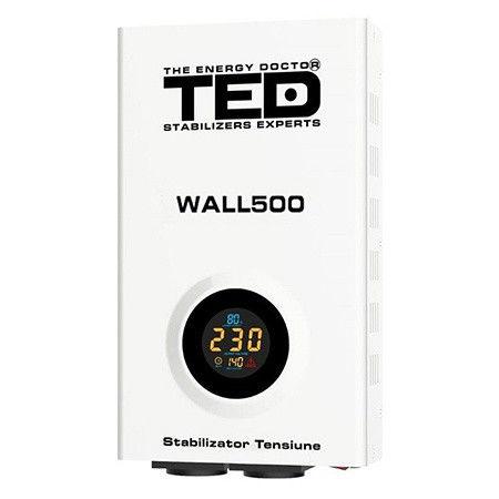 Stabilizator tensiune automat TED Electric WALL 500VA, 2 x Schuko