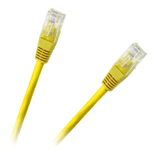 Cablu UTP CAT 6E CCA galben 0.5 m
