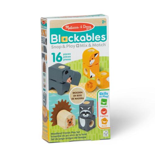 Set de constructie din lemn Melissa & Doug - Prietenii padurii