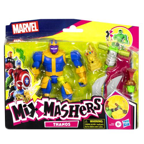 Figurina Marvel Mix Mashers - Thanos, cu accesorii, 12 cm