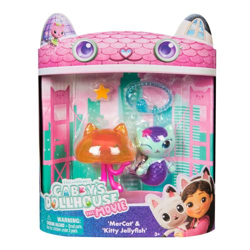 Set 2 figurine Gabby's Dollhouse - Mercat si Pisicuta meduza, cu accesorii