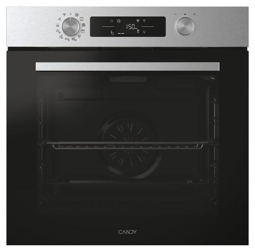 Cuptor incorporabil Candy CA6 N5B3EYTX, Electric, 78 L, Curatare pirolitica si cu aburi, Grill, Wi-Fi, Clasa A++ (Negru/Inox)