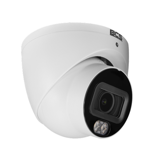 Camera supraveghere video exterior IP BCS Line BCS-L-EIP14FCL3-Ai1, Dome 4MP 2688x1520, 2.8mm, Lumina alba 30m, Microfon, PoE, IP67 (Alb)